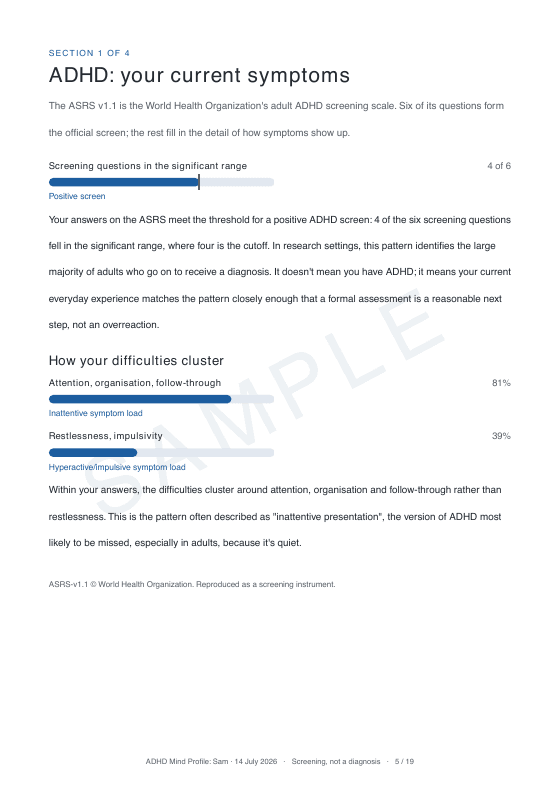 Sample report page: Every scale, explained