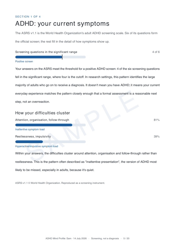Sample report page: Every scale, explained