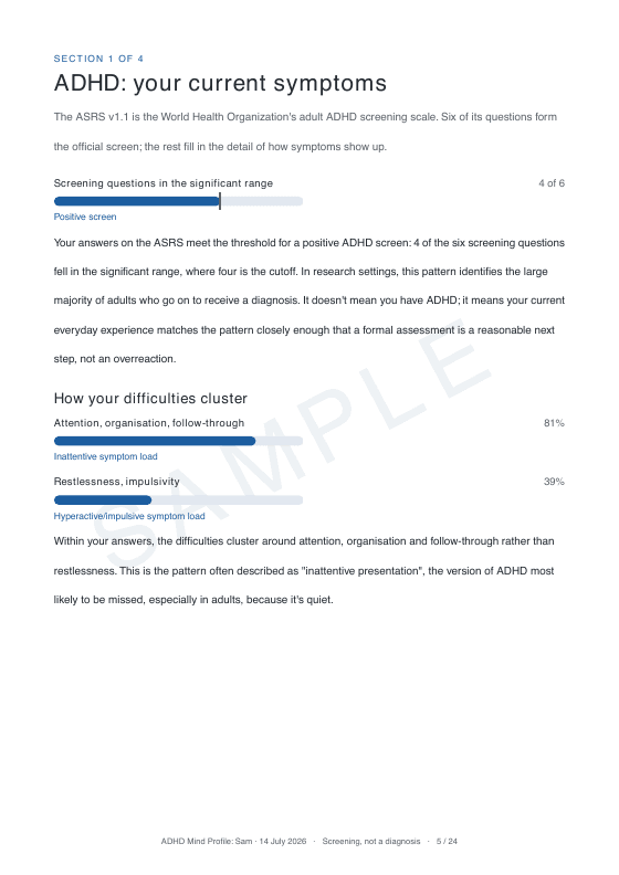 Sample report page: Every scale, explained